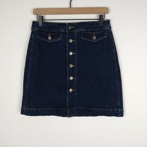 💥 NWT Loft Button Down Jean Skirt